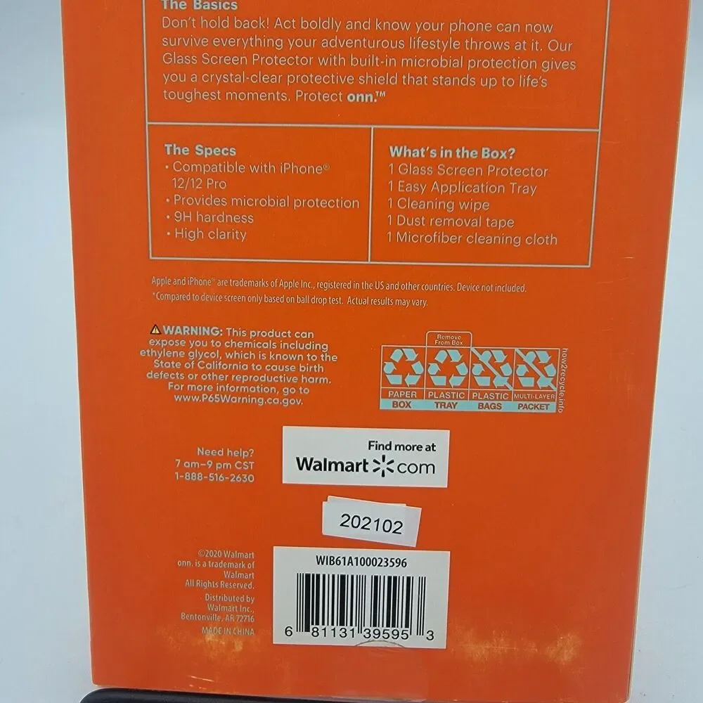Protect Onn Glass Screen Protector - iPhone 12 & 12 Pro